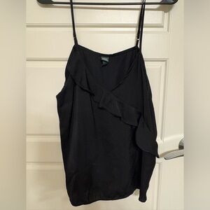 Black Ruffled Camisole Top Women’s Going Out Top